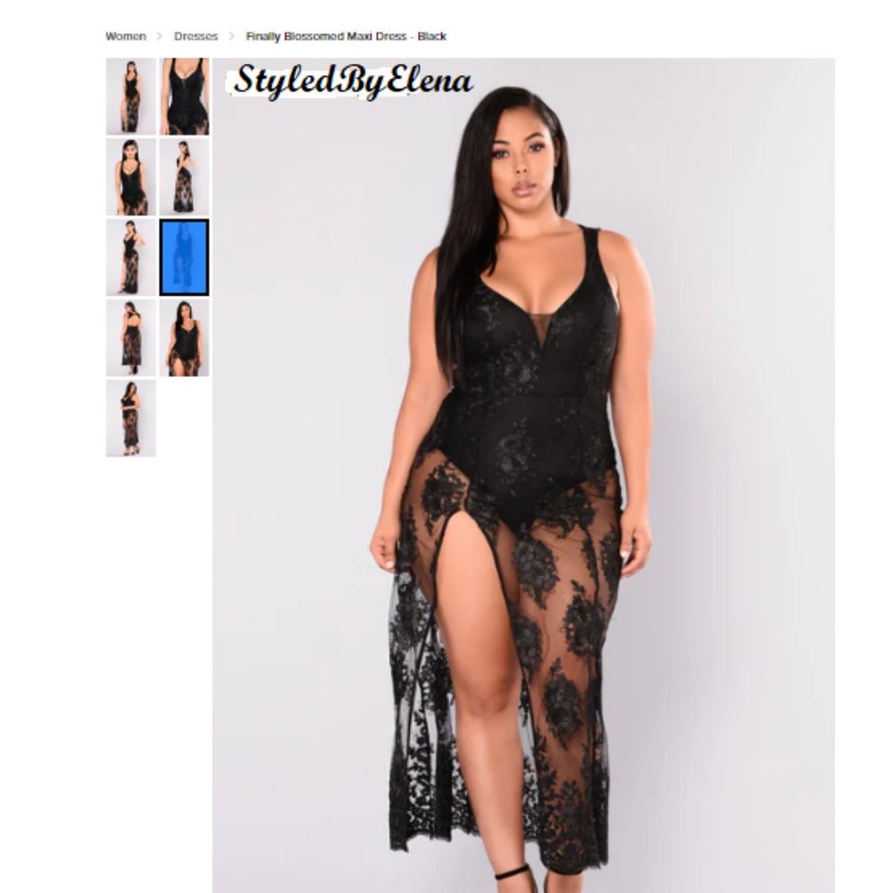 Fashion Nova "Finally Blossomed Maxi Dress" (Size 3X)